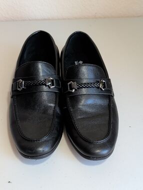 Call It Spring Black Braided Accent Slip-On Loafers